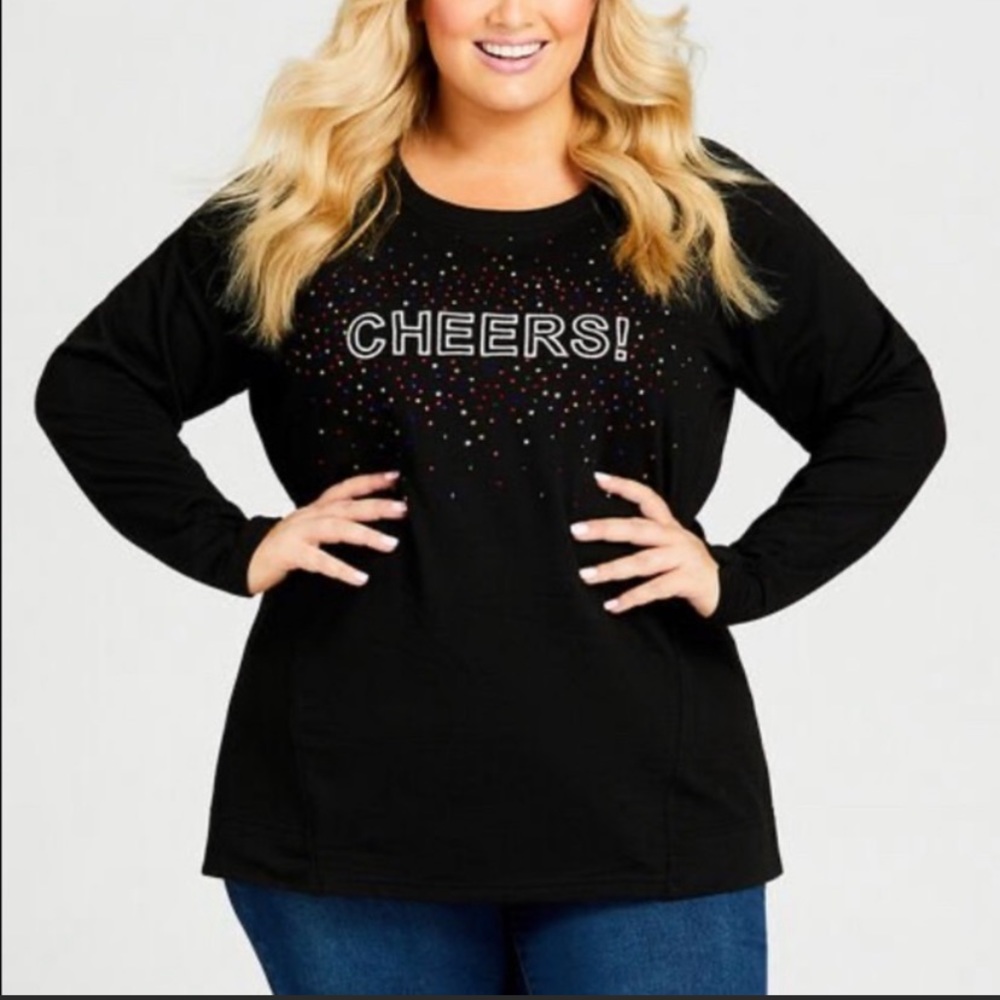 NWT - holiday cheers sweatshirt sz 18/20